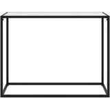  Konzolna mizica bela 100x35x75 cm kaljeno steklo, (20625622) | Shoptok.si
