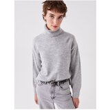 LC Waikiki Women's Turtleneck Plain Long Sleeve Oversize Knitwear Sweater Cene