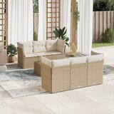 vidaXL 7-dijelni set vrtnih sofa od poliratana s jastucima bež | shoptok.hr