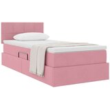 vidaXL Postelja s shranjevanjem z vzmetnico Roza 100 x 200 cm Žamet, (5000100471) | Shoptok.si