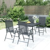  5-dijelni vrtni blagovaonski set antracit čelični | shoptok.hr