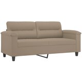  2-dijelni set sofa s jastucima smeđesivi od mikrovlakana | shoptok.hr