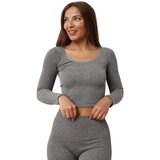 La Modeuse Topi & Bluze 72795_P171435 Siva | Shoptok.si