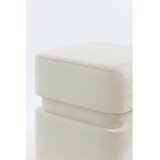 Light & Living Kremno bel žameten tabure Piazza – | Shoptok.si
