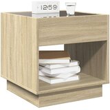 vidaXL Noćni ormarić s beskonačnim LED boja hrasta sonome 50x50x50 cm | shoptok.hr