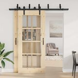 Pribor za klizna vrata 200 cm čelični crni | shoptok.hr