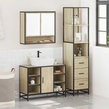  3-dijelni set kupaonskog namještaja boja hrasta sonome drveni | shoptok.hr
