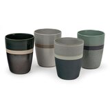Bredemeijer 1x4 Mugs Sven 200ml Mugs Stoneware Stripes 147080 u
