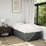 Maison Chic Posteljni okvir - Enojna postelja - Postelja za odrasle brez vzmetnice temno siv 90x200 cm blago-J7952, (21765919) | Shoptok.si