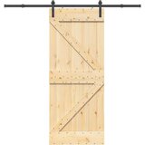 vidaXL Klizna vrata s priborom za montažu 85 x 210 cm masivna borovina | shoptok.hr