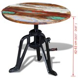 In Bočni stolić 60 x (42-63) cm obnovljeno drvo i lijevano željezo | shoptok.hr