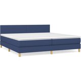  Box spring postelja z vzmetnico moder 200x200 cm blago, (20896003) | Shoptok.si