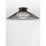Nova Luce Mat črna kovinska LED stropna svetilka s steklenim senčilom Brume – | Shoptok.si