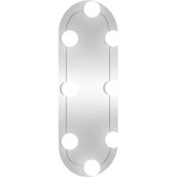  Zidno ogledalo s LED svjetlima 15 x 40 cm stakleno ovalno | shoptok.hr