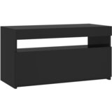 Maison Chic TV omarica - TV stojalo - Televizijska omarica z LED lučkami črna 75x35x40 cm, (21700091) Cene