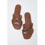 Trendyol Shoes ženske papuče Takss25Te00046, smeđe | Eponuda.com