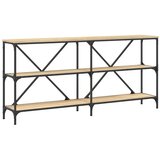  Konzolni stol boja hrasta sonome 160x30x75 cm od drva i željeza | shoptok.hr