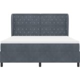  Postelja s vzmetnico Temno siva 180x200 cm Žamet, (22050574) | Shoptok.si