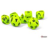 Chessex kockice - vortex mega-hedral - bright green & black (7) | ePonuda.com