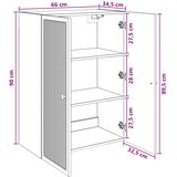  Omara za steno Sonoma hrast 66 x 34,5 x 90 cm Inženirski les, (5000246761) | Shoptok.si