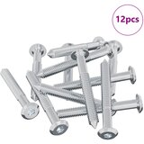  Vijak 12 pcs Srebrno M6 x 50 mm Čelik | shoptok.hr