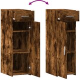  Komoda boja dimljenog hrasta 30x42,5x93 cm konstruirano drvo | shoptok.hr