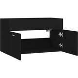 vidaXL Omarica za umivalnik črna 80x38,5x46 cm iverna plošča | Shoptok.si