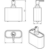 Gedy dozator sapuna ninfea bela/bambus | Eponuda.com