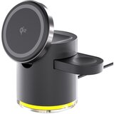 INF 3-v-1 zložljiv magnetni brezžični polnilec: Hitra 15W Qi2 polnilna postaja Black, (5000130806) Cene