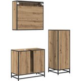  Set namještaja za kupaonicu s ladicama 3 pcs Umjetnički hrast | shoptok.hr