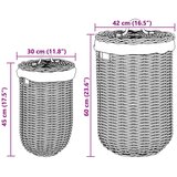  Kanta za rublje s poklopcem 2 pcs Kubu siva Kubu Ratan - Siva | shoptok.hr
