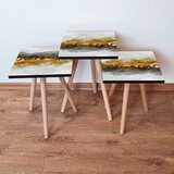 Hanah home 3Shp81 - White WhiteBlackGold Nesting Table (3 Pieces) | ePonuda.com