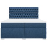  Krevet s oprugama i madracem plavi 200 x 200 cm od tkanine | shoptok.hr