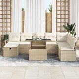  Sjedeća garnitura za vrt 9 kom. poliratan Svjetlosiva 55 x 55 x 37 cm | Shoptok.si