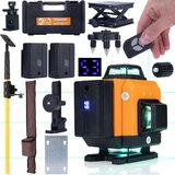 Rosfix SET LASERSKI NIVELIR ROT16L – 16 LINIJ, 360°, IP54, 25 M, 2X 3500 MAH, STOJALO 285 CM | Z DALJINCEM, (5000075884) | Shoptok.si