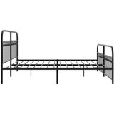 Metalni okvir kreveta uzglavlje i podnožje crni 193x203 cm | shoptok.hr
