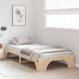 vidaXL Postelja Naravni les Borov les Enojna Trajna | Shoptok.si