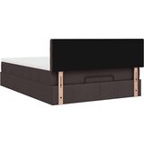  Otomanski krevet s madracem tamnosmeđi 140x190cm od tkanine | shoptok.hr