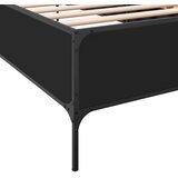  Okvir za krevet crni 100x200 cm konstruirano drvo i metal | shoptok.hr