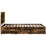  Krevetna konstrukcija s ladicama Dimljeni hrast 120 x 190 cm | shoptok.hr