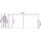 Zložljivo stransko senčilo Bež 500 x 160 cm Poliester, (5000247911) | Shoptok.si