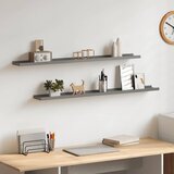  Zidne police 2 kom sive 100 x 9 x 3 cm | shoptok.hr