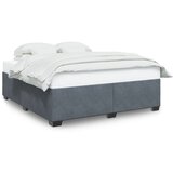 Maison Chic Posteljni okvir - Dvoposteljna postelja - Zakonska postelja brez vzmetnice temno siv 180x200 cm žamet-J4438, (21775270) | Shoptok.si