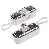 power bank prenosiva baterija privezak 5000mAh type c bela
