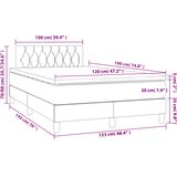  Krevet s oprugama i madracem svjetlosivi 120x190 cm od tkanine | shoptok.hr