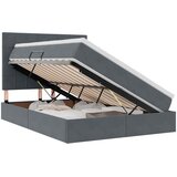  s madracem i skladištem Tamno siva 140 x 190 cm Baršun | shoptok.hr