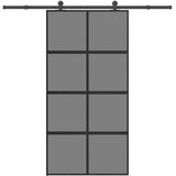  Klizna vrata s priborom 102,5x205 cm kaljeno staklo i aluminij | shoptok.hr