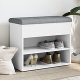 vidaXL Klupa za cipele bijela 62x32x50 cm od konstruiranog drva Cijene