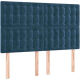 vidaXL Box spring postelja z vzmetnico temno modra 140x200 c | Shoptok.si