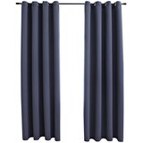  Zavjese za zamračivanje s prstenima 2 kom antracit 140 x 175 cm | shoptok.hr